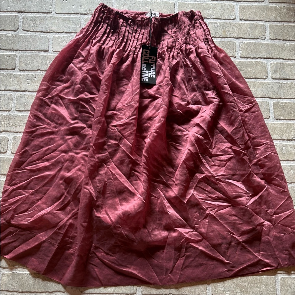 Future Collective Elegant Rose Midi Skirt
